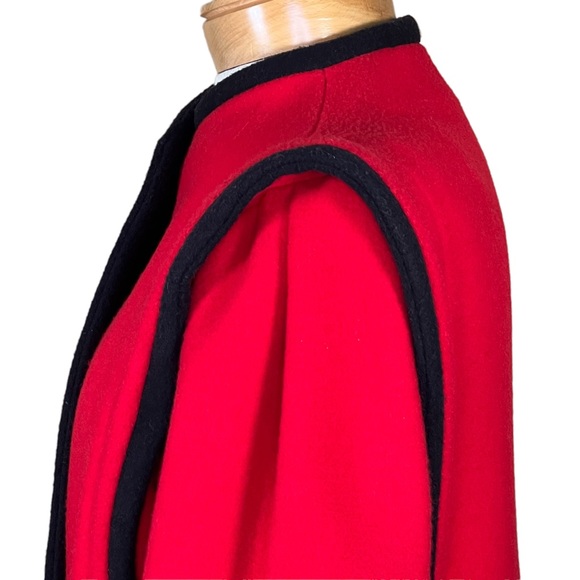 Royal Balkan Tailors Vintage Dead Stock Red & Black Wool Blazer Size 11 … - Picture 6 of 16